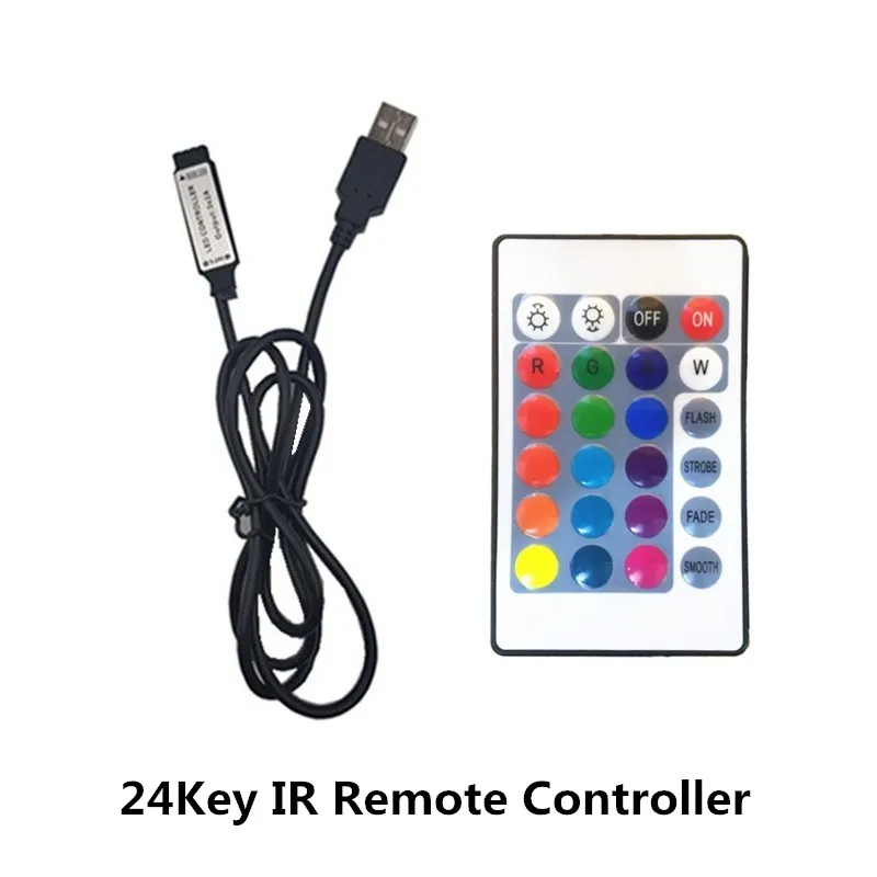 USB LED Strip 5050 RGB Flexible LED Light DC5V RGB Color Changeable TV Background Lighting