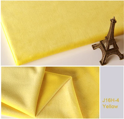 Yellow ESSIE HOME 140 см мягкая бархатная велюровая ткань, плюш, скатерть, обивка, ткань для штор, нежный пастельный цвет - Цвет: Yellow