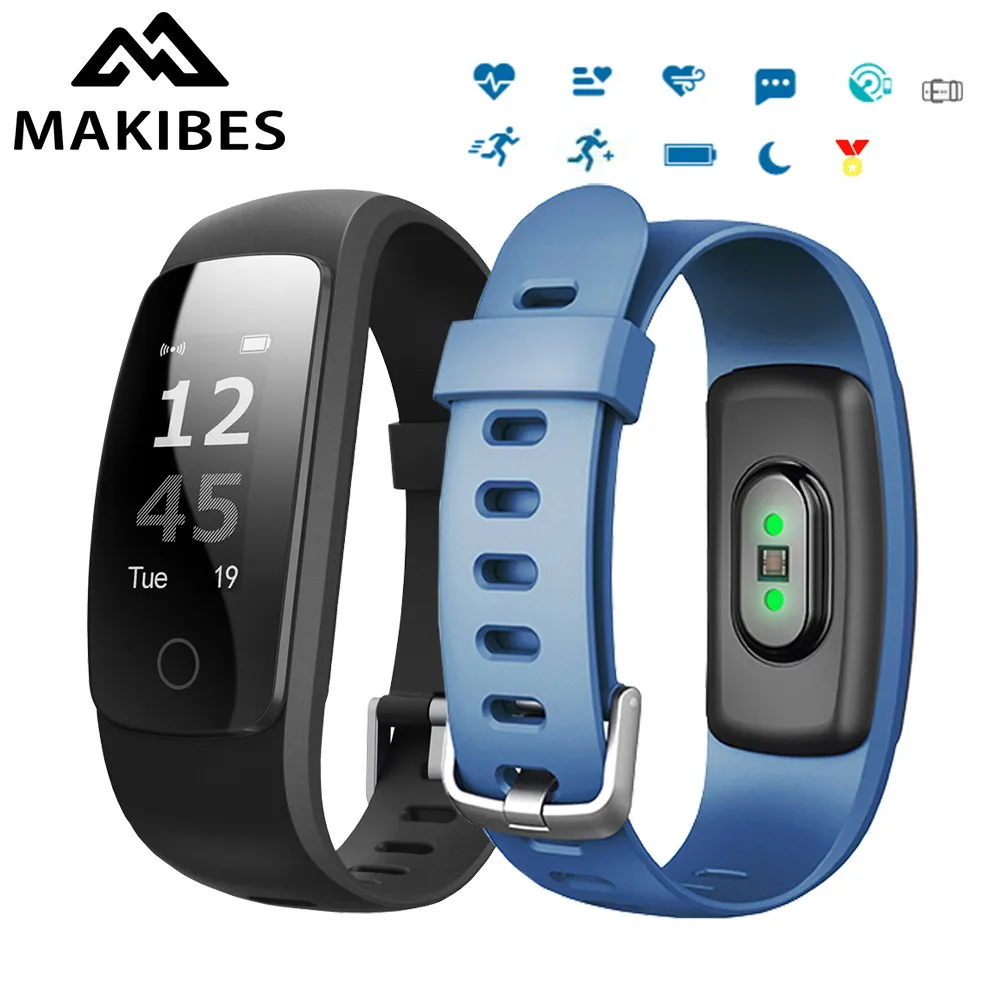 Makibes ID107 плюс HR Bluetooth Smart Браслет Смарт пульсометр Мульти Спорт кардио Фитнес