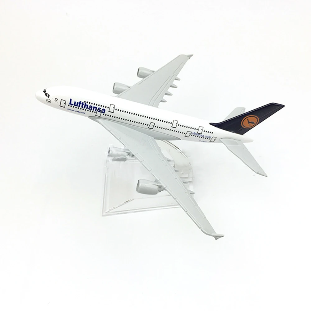 Летательный аппарат масштаба 1/400 модель самолета из сплава A380 Lufthansa 16 см игрушки