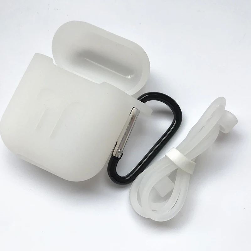 Function Case For Earpods Silicone Pouch Box+Anti-Lost Headphone Strap+Ear Cover Hooks Apple AirPods | Электроника