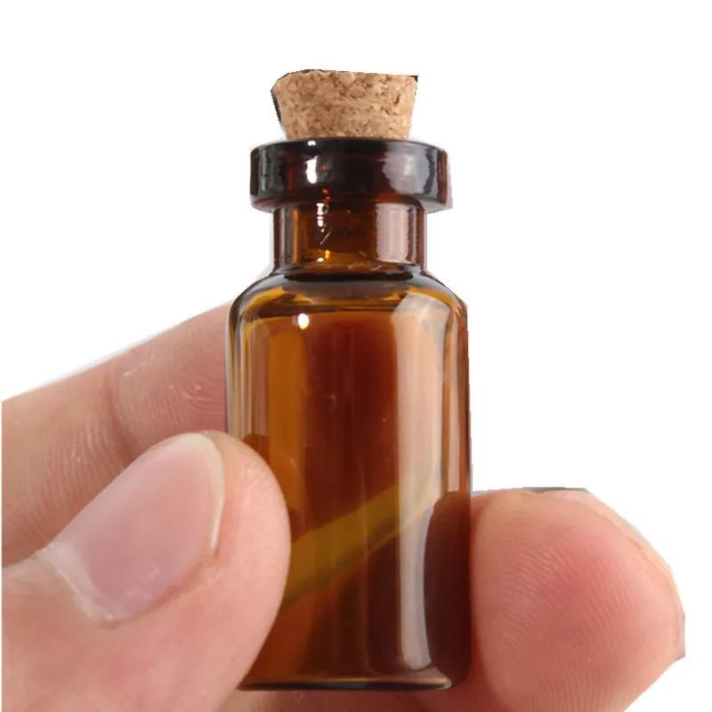 5 шт./лот 2 мл маленькая коричневая пустая стеклянная бутылка для желаний