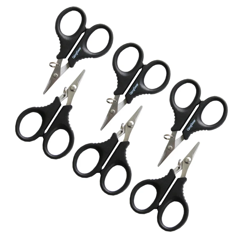 

6PCS Stainless Steel Fishing Scissors Fishing Line Cutter Fish Hook Remover Fishing Pliers Serrated Cutter ABS Handle