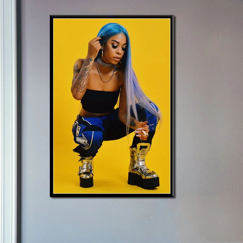 Плакаты и принты Rico Nasty хип хоп музыка Звезда раппер плакат стены художественное полотно живопись для комнаты домашний декор