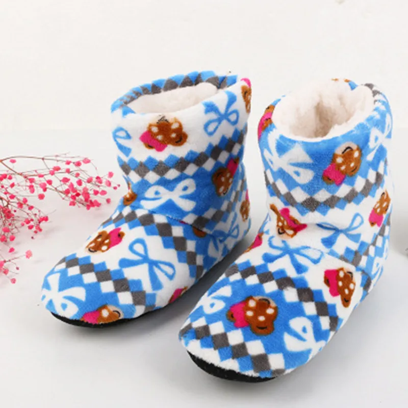 2017 женская домашняя теплая обувь домашние носки тапочки из кораллового флиса