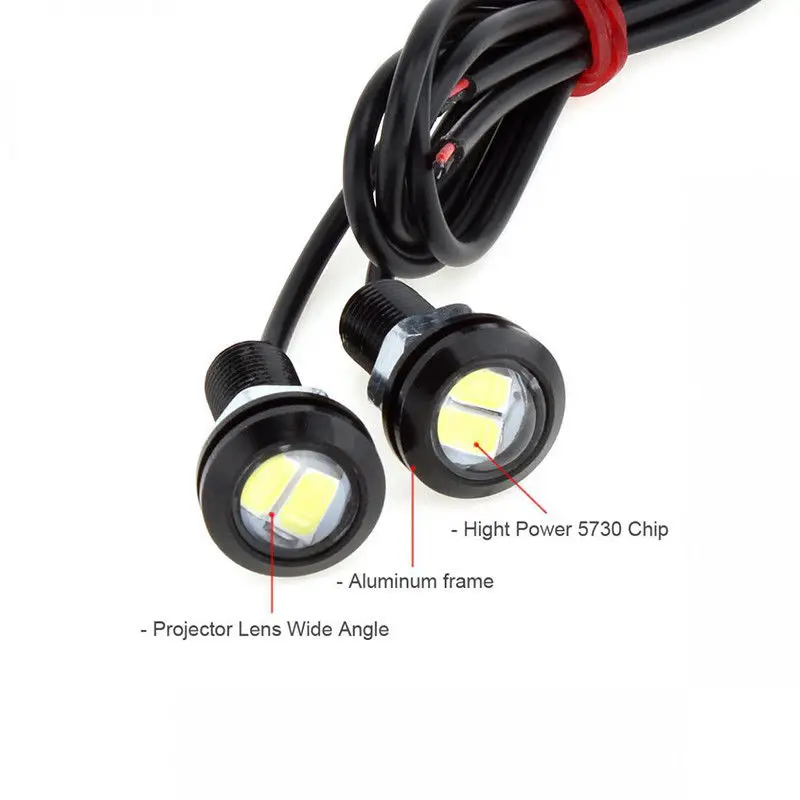 10 шт. белый светодиод Eagle Eye 9 Вт 18 мм 5730 SMD автомобильная противотуманная фара DRL