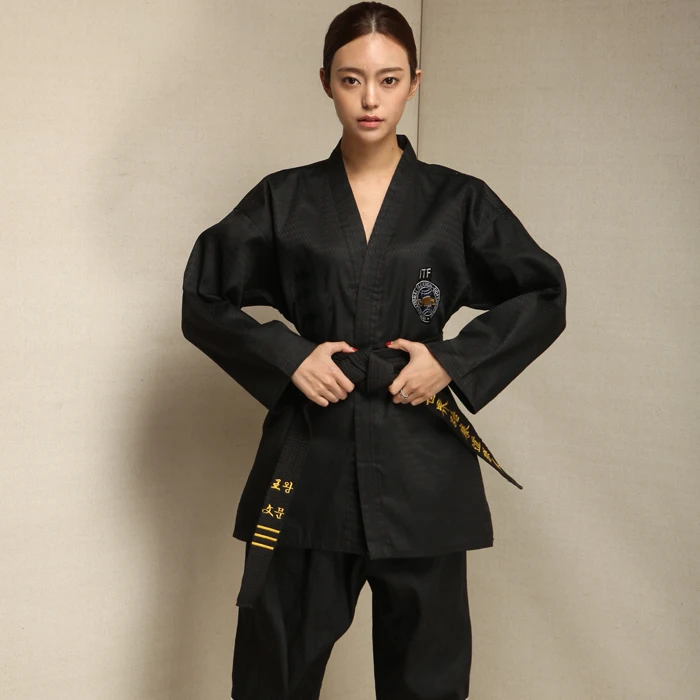 Единоборства TKD Tae Kwon Do корейская форма с треугольным вырезом для тхэквондо