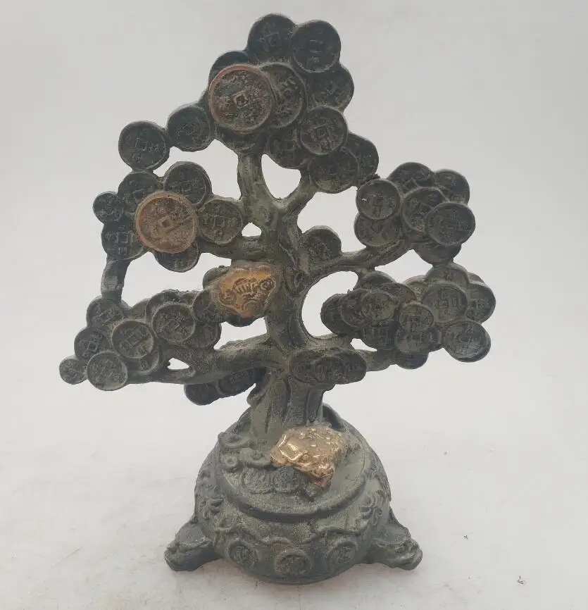 

Китайская статуя дерева жабы ручной работы из старой бронзы позолоченной жабы, античная скульптура для украшения дома