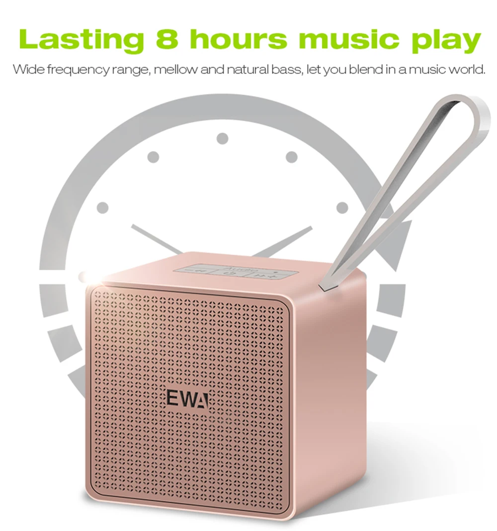 EWA A105 Мини Bluetooth динамик Встроенный аккумулятор Портативный беспроводной для смартфона/планшета/Pad Поддержка MicroSD карты