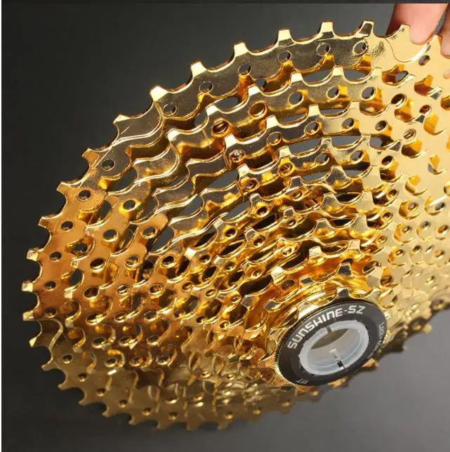 SUNSHINE-SZ 11-42 T 10 скоростная кассета 10 s Gold Freewheel MTB горный велосипед стальные золотые звездочки для системы деталей