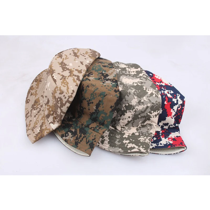 Камуфляжная шляпа Для мужчин Спорт на открытом воздухе ведро Шапки Тактический