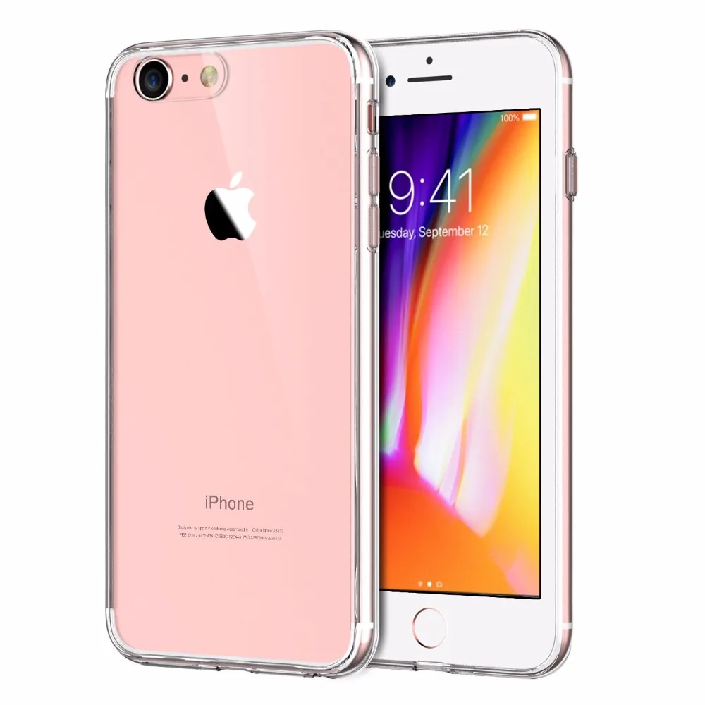 Чехол для iPhone 8 Plus Roybens Прочный гибкий мягкий прозрачный силиконовый чехол Apple 7