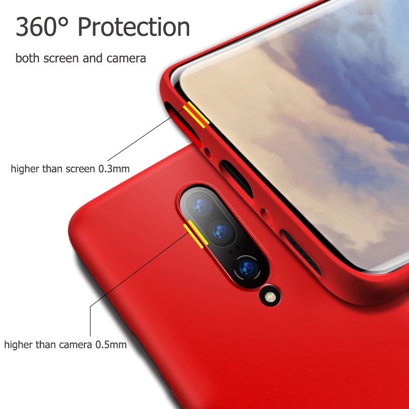 8 Color Liquid Silicone Case For Oneplus 7 Pro Back Cover 6 6T 5g 12gb Microfiber |