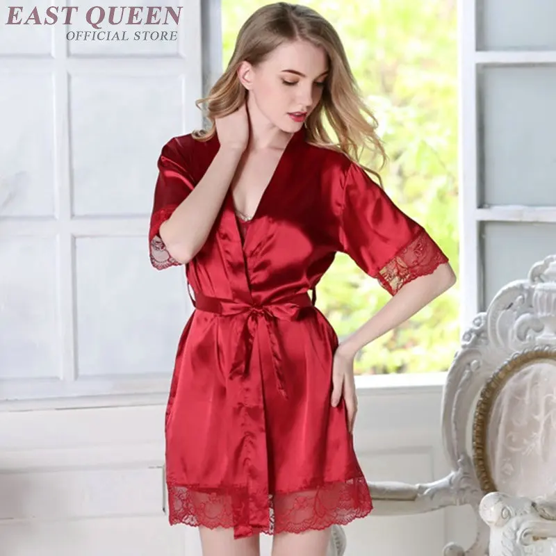 Женский халат кимоно Yukata комплект шелковой ночной одежды короткая ночная
