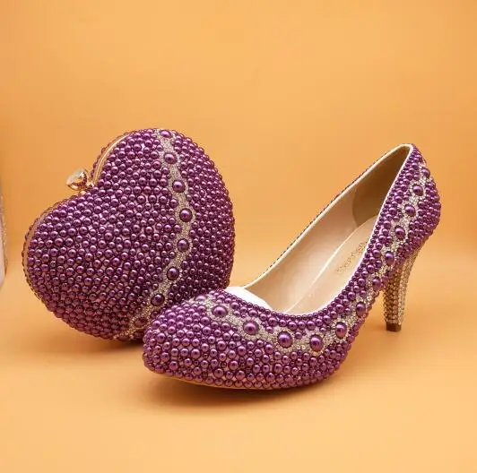 8cm shoe with bag Женские Модные Кристаллы; свадебные туфли с сумочкой в комплекте; свадебное вечернее платье; обувь и сумка в комплекте; обувь на платформе и высоком каблуке; женская обувь - Цвет: 8cm shoe with bag