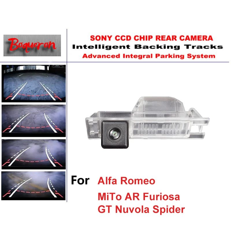 

for Alfa Romeo MiTo Furiosa GT Nuvola Spider CCD Car Backup Parking Camera Intelligent Tracks Dynamic Guidance Rear View Camera