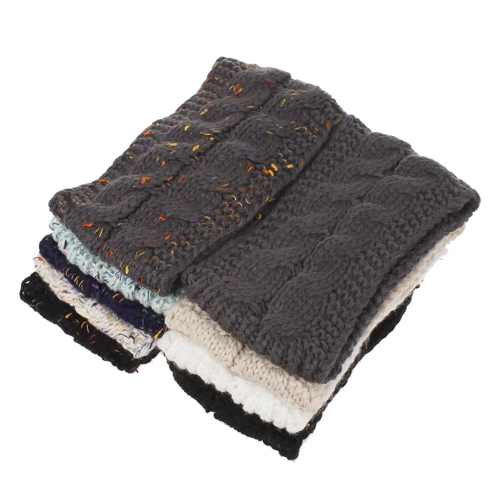 Женский вязаный тюрбан Теплый головной убор с толстым кабелем, головной убор, грелка для ушей, универсальный