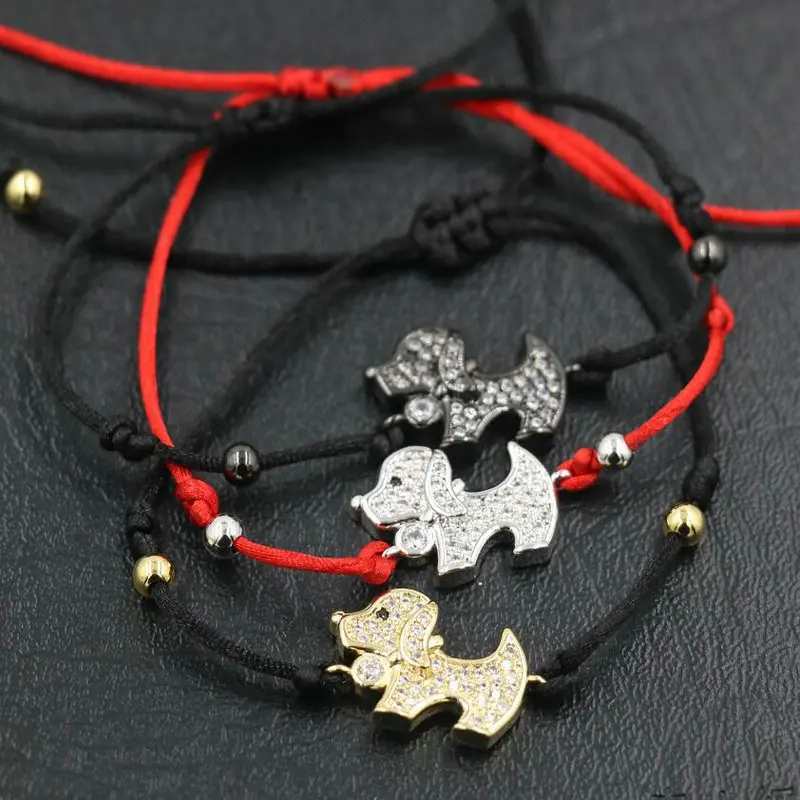 BPPCCR милого щенка браслет с фигуркой собаки для мужчин и женщин мальчиков девочек