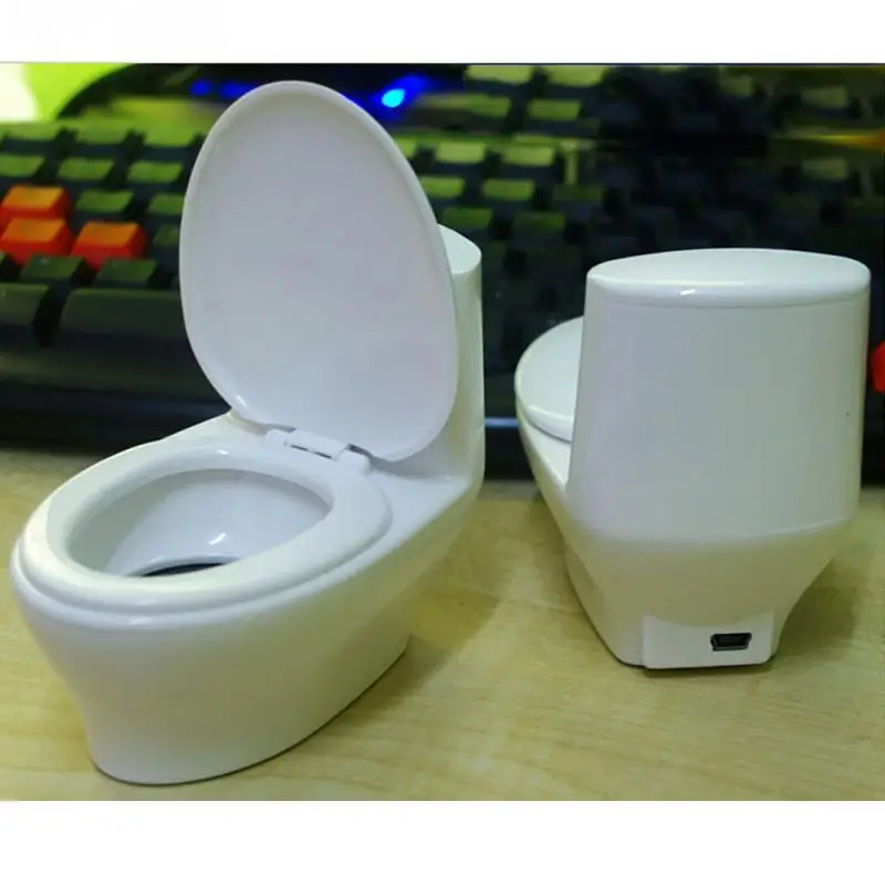 Мини динамик в форме унитаза usb динамик Компьютер маленький динамик мини аудио экзотический подарок