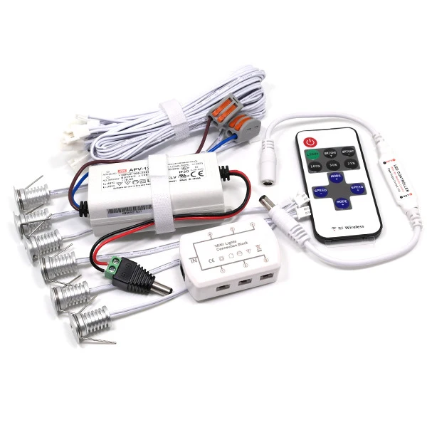 1 Вт * 6 шт./комплект с регулируемой яркостью мини светодиодная лампа подсветкой