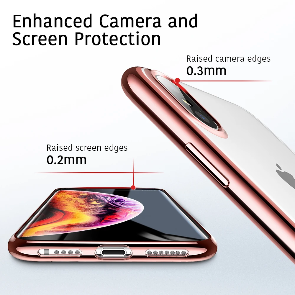 ESR чехол для iPhone XS XR XS Max прозрачный чехол Бампер прозрачный мягкий TPU чехол ультра тонкий чехол противоударный чехол для iPhone