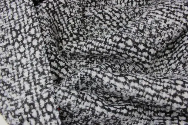 

free ship wool tweed fabric black and white color weaved pattern price for 1 yard 57"