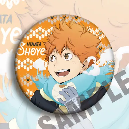 Волейбольный значок 58 мм Haikyu Nekoma средней школы волейбол Kozume Kenma Kiyoko брошь - Окраска металла: see chart