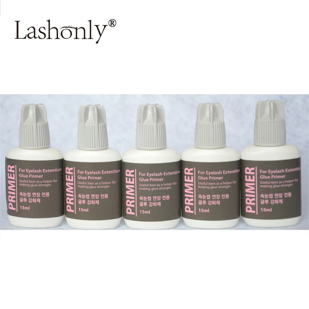 Клей праймер Lashonly 15 мл используемый на корнях накладных ресниц делает клей для