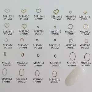 100 шт.пакет серебряныеЗолотые геометрические формы сердце круг звезда овальные неклейкие мягкие металлические наклейки украшение для ногтей