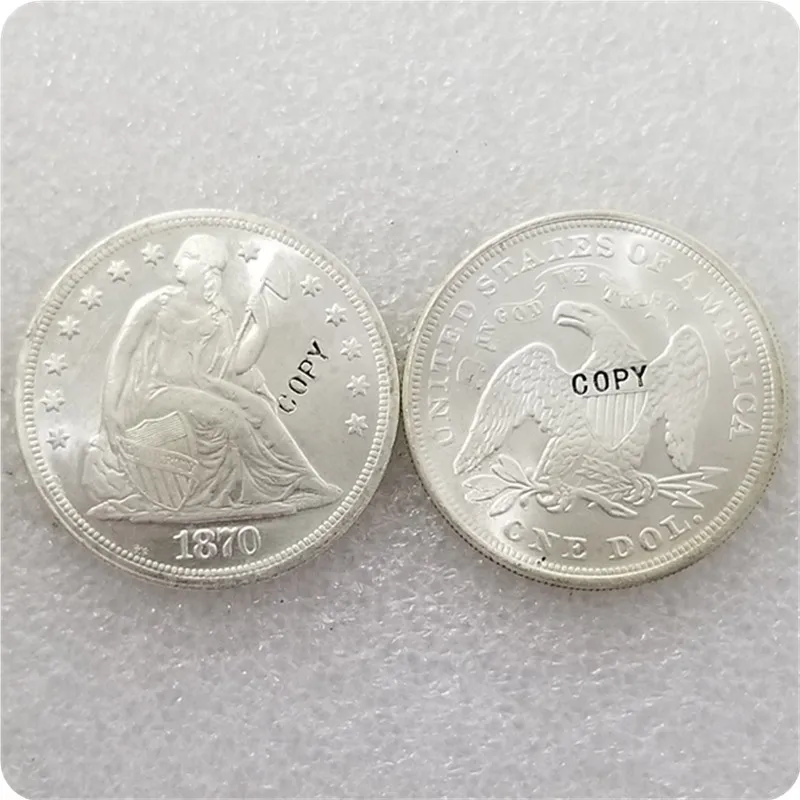 UNC silver USA 1870-1873 &quotSeated Liberty&quot 1 фотогалерея копия искусственных монет | Дом и сад