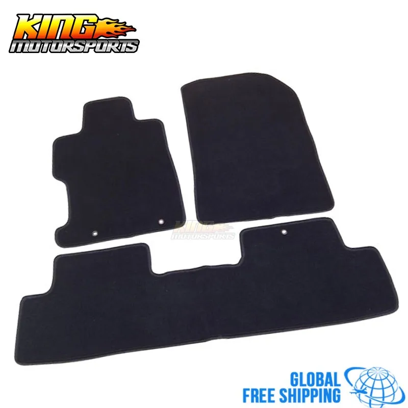 Подходит для 06-11 Honda Civic 2Dr 4Dr коврики ковер передний и задний нейлон черный 3 шт глобальная по всему миру