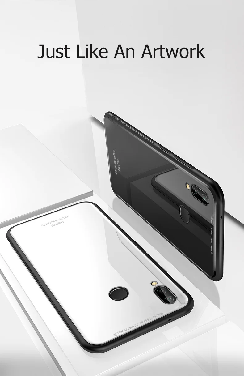 Для Xiaomi Redmi Note 7 чехол Роскошный Глянцевый закаленное стекло Мягкий Силиконовый противоударный чехол для телефона Xiomi Redmi Note 7 Note7 Pro 7S