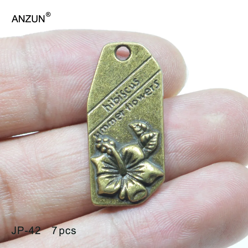 

7pcs 30x19mm Antique Bronze Hibiscus Mutabilis Pendant DIY Jewelry Pendant Metal Charms Hibiscus Mutabilis Flower Pendant JP-42