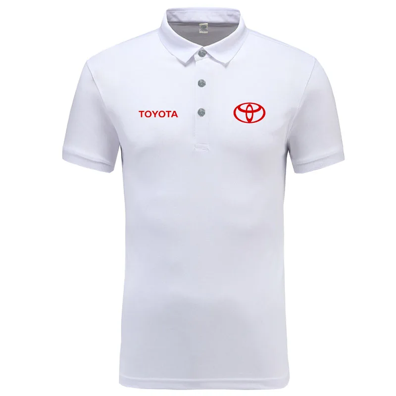 Новинка Классическая рубашка-поло с логотипом Toyota Мужская брендовая одежда