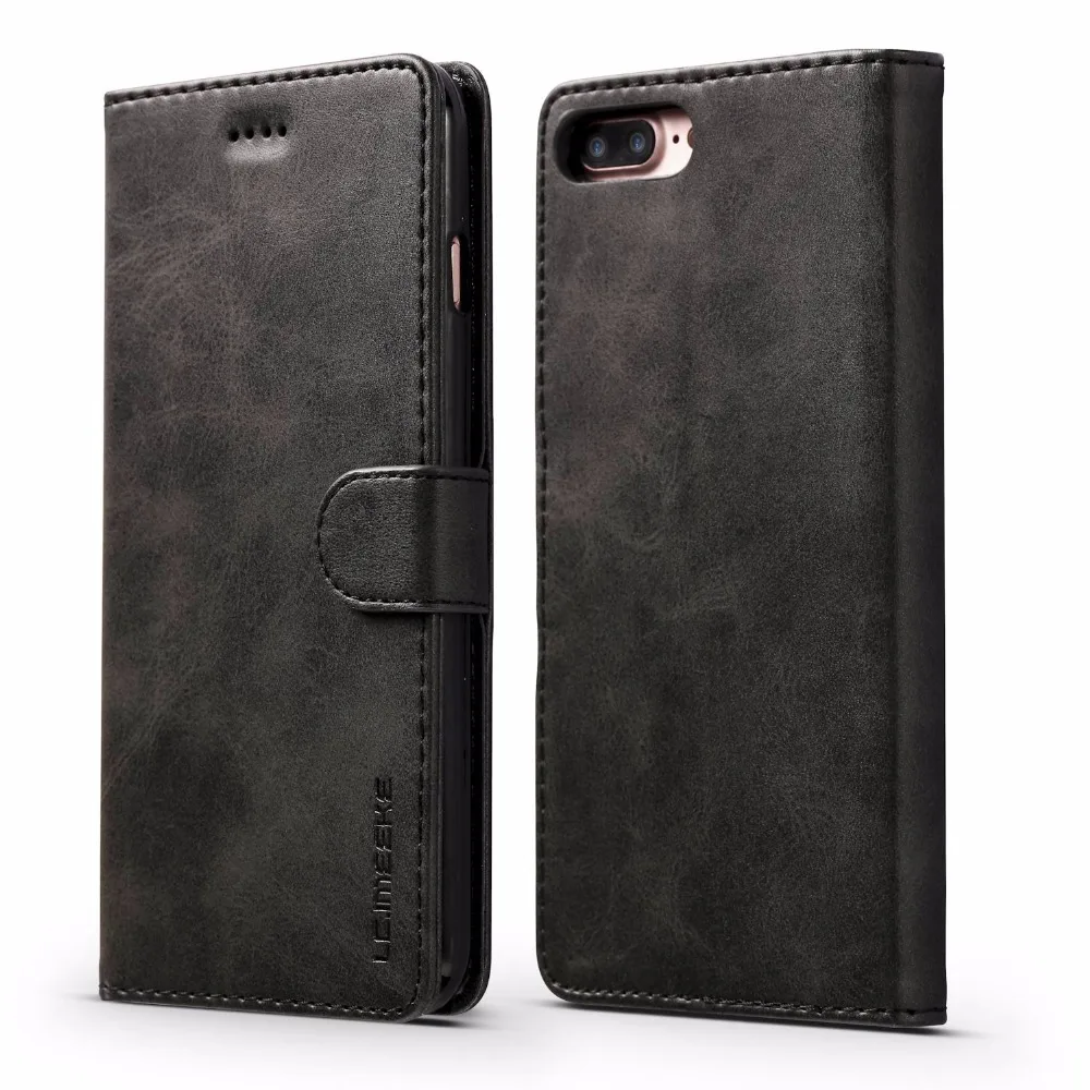 For iPhone 8 Case Luxury Leather &amp Wallet Cover Plus Magnetic TPU Phone Coque Flip iPhone8 Fundas | Мобильные телефоны и