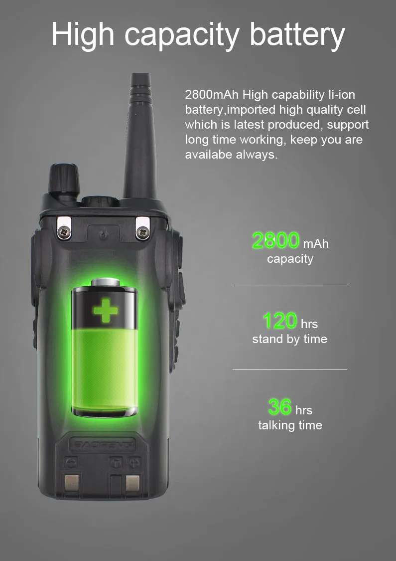 2 шт./лот BaoFeng UV-82 рация 136-174 МГц и 400-520 МГц двухстороннее радио UV82 FM приемопередатчик