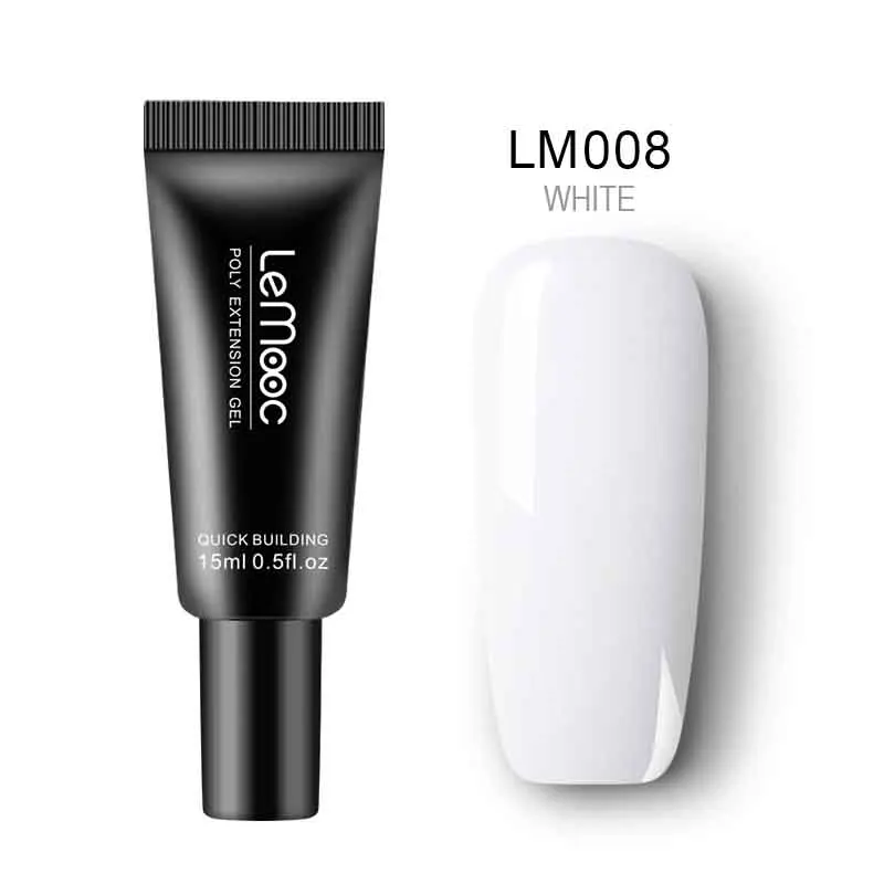 extension gel 8 LEMOOC, 20 мл, поливинилхлоридный УФ-гель, раствор для вымачивания ногтей, жидкий акриловый строительный УФ-гель для наращивания, маникюрный Гель-лак P35 - Цвет: extension gel 8