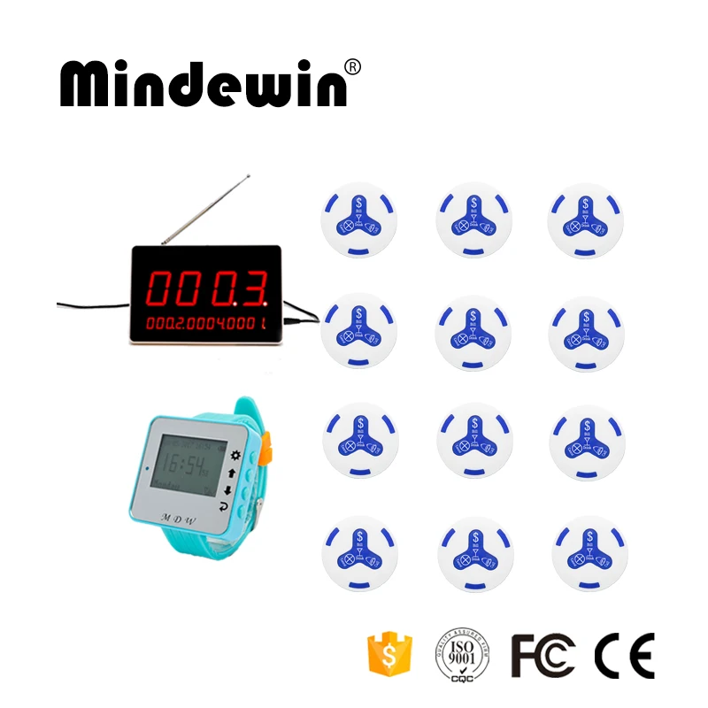 Mindewin новая система вызова звонков для ресторана 12 шт. настольные звонки + 1