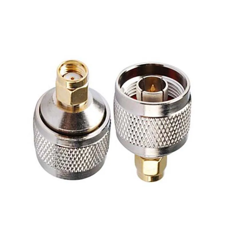 Коннектор JX 2 шт. RF адаптер N-SMA N штекер гнездо никелирование к SMA Гнездовой разъем позолоченный Разъем RF разъем прямой - Цвет: RP X2PCS