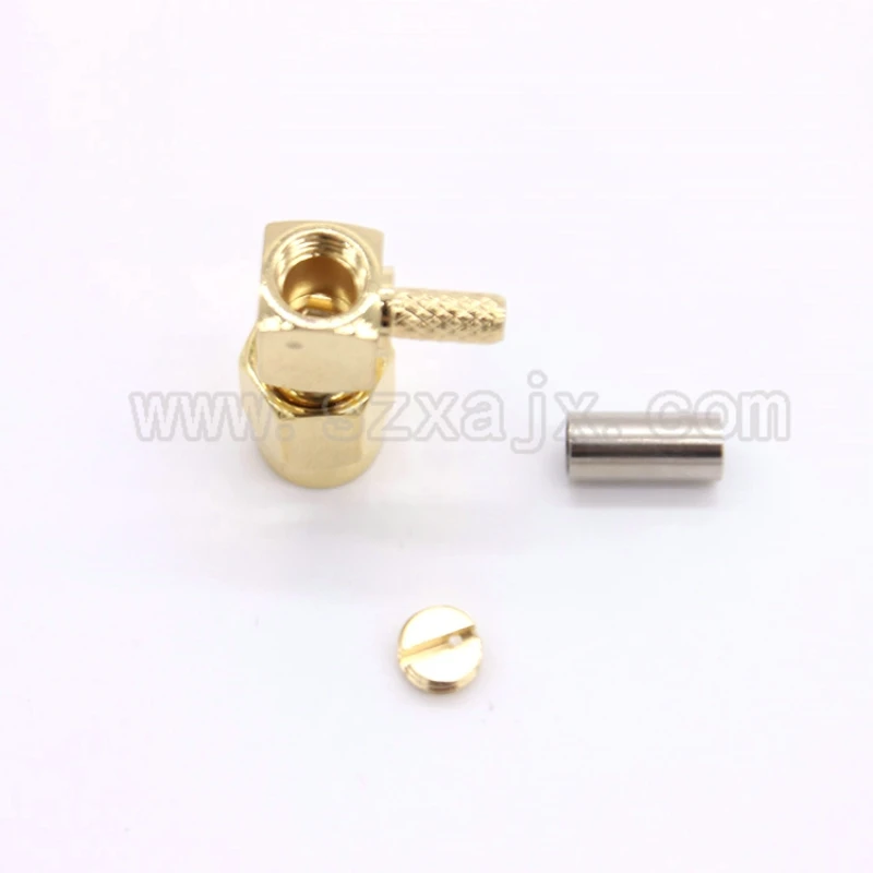JX 10 шт. РЧ разъем RP SMA мужской правый угол обжимные клещи для RG316 RG174 LMR100