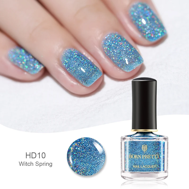 BORN PRETTY лак для ногтей рассеянное лазерное голографическое искусство ногтей Holo Shimmer маникюрный лак 6 мл - Цвет: BP-HD10