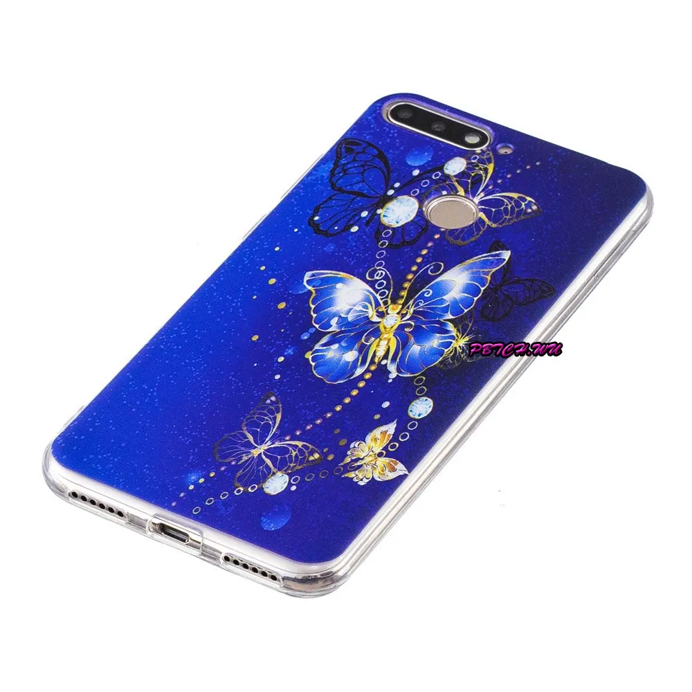 Прозрачный TPU чехол для Huawei Honor 7 про AUM-L29 Honor7A Pro в виде ракушки АУМ L29 мягкий