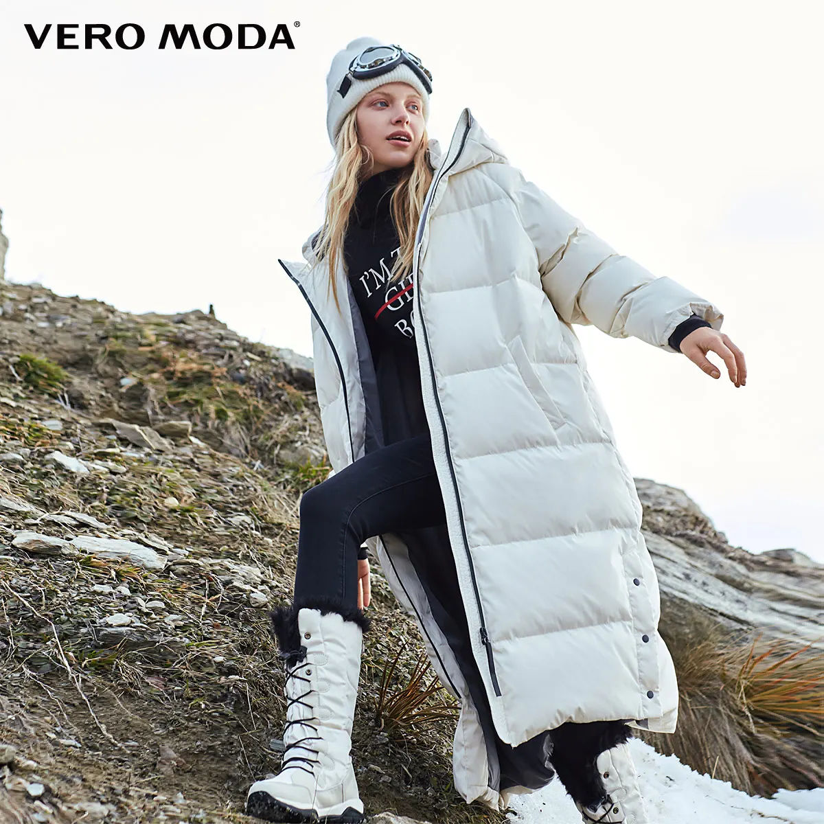 Eggnog Vero Moda пуховик пуховик женский женский парка женская зимняя куртка для женщин длинный пуховик с капюшоном | 318412527 - Цвет: Eggnog
