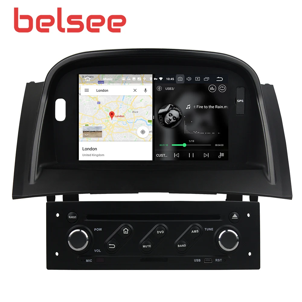 Belsee для Renault Megane 2 Fluence 2004-2009 Android 9,0 4 ГБ 8 ядерный автомобильный Радио Стерео gps головное устройство Авторадио мультимедийный плеер