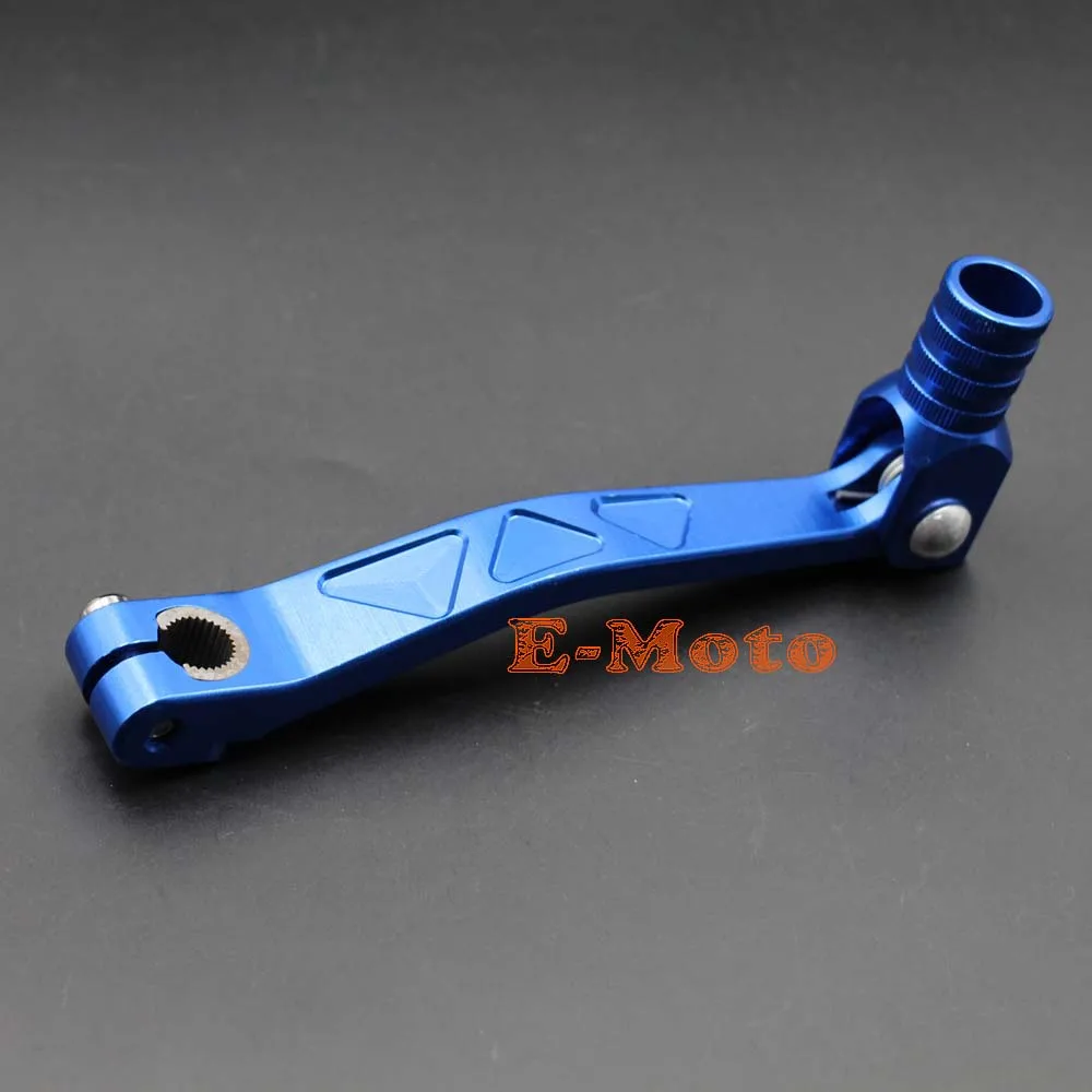 Blue Золотой рычаг для коробки передач с ЧПУ складной для CRF50 XR50 CRF 50 Dirt Pit Bike E-Moto - Цвет: Blue