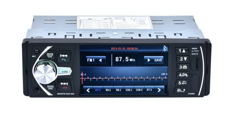 4,1 дюймов 1 din FM автомобильное радио-зеркальная связь Bluetooth стерео TF MP3 плеер AUX USB Радио-Кассетный проигрыватель Авто ленты