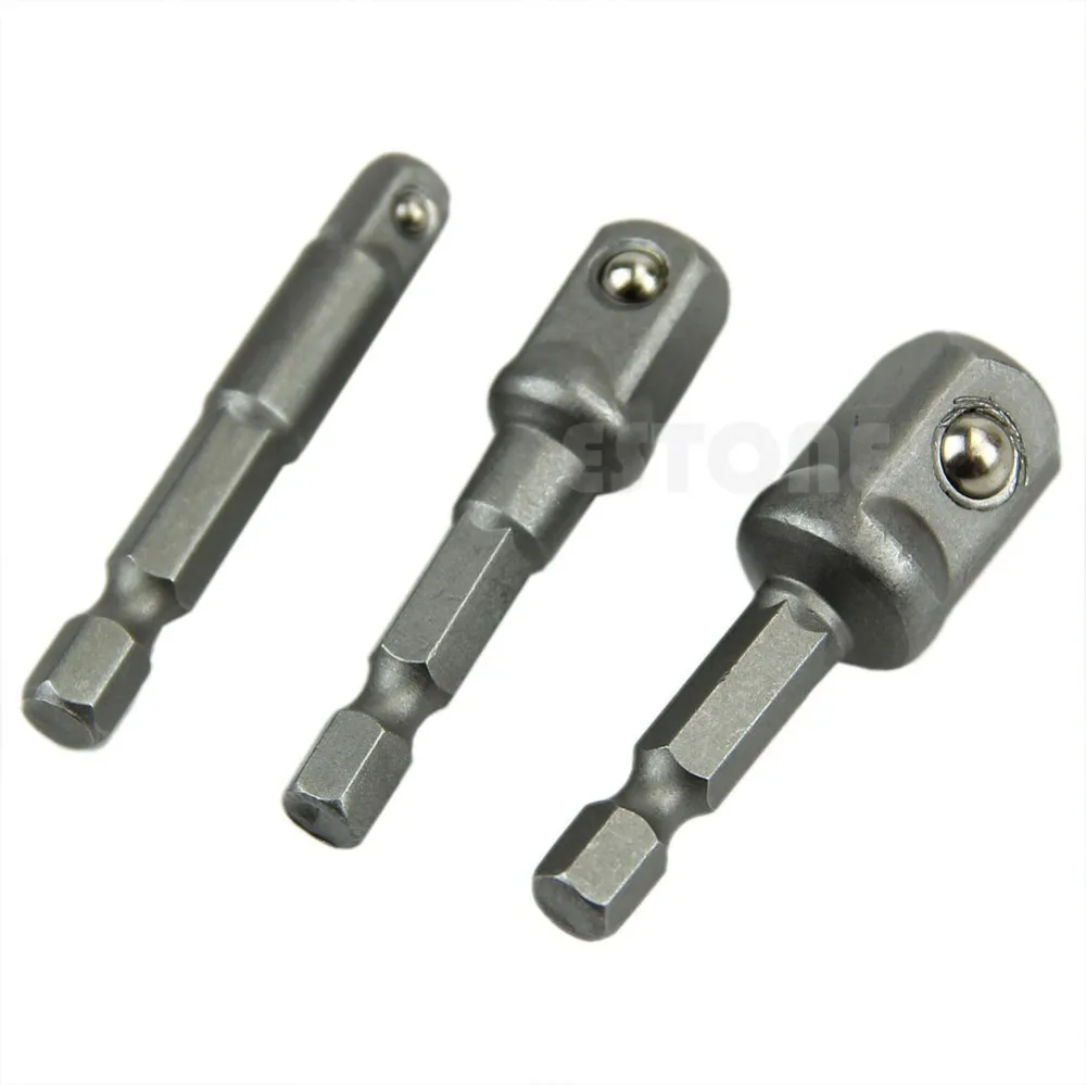 3 размера набор адаптеров с шестигранным хвостовиком на 1/4 &quot 3/8&quot 1/2 &quotУдарный