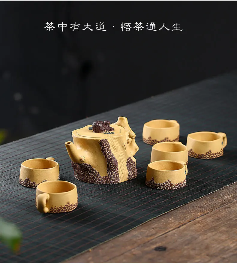 Yixing Китайский кунг-фу Фиолетовый Глиняный чайный чайник Zisha горшок бутик полностью ручной работы duan mud чайный набор чайник на заказ прямые продажи