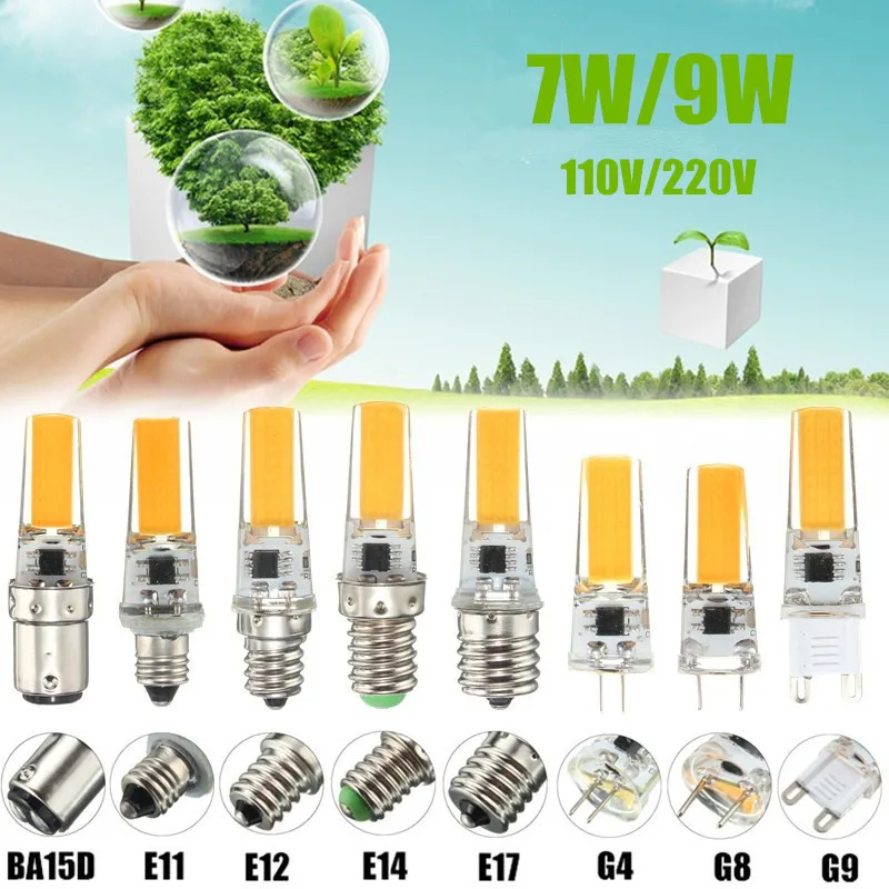 Smuxi COB светодиодный светильник лампы E12 E11 E17 G8 BA15D E14 G4 G9 2,5 W передвижной лампой с возможностью прикрепления на Точечный светильник Bulb освещение люстр