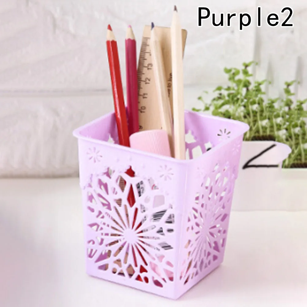 PP2 1 шт. модный Kawaii многоцветный пластиковый держатель для ручек квадратная ручка держатель для хранения ручек горшок офисные канцелярские принадлежности - Цвет: PP2